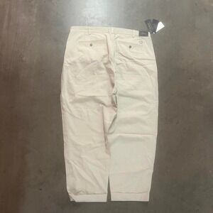 NWT polo Ralph Lauren cream‎ men's chino pants pleated golf summer